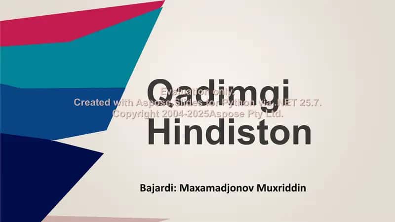 Qadimgi Hindiston 1