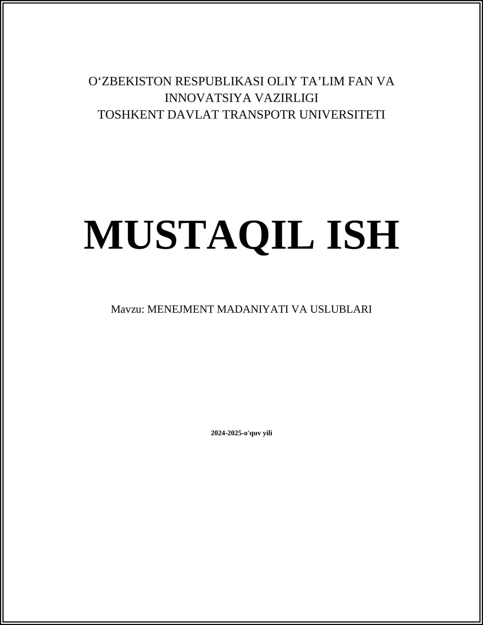 Menejmentning asosiy tamoyillari 1