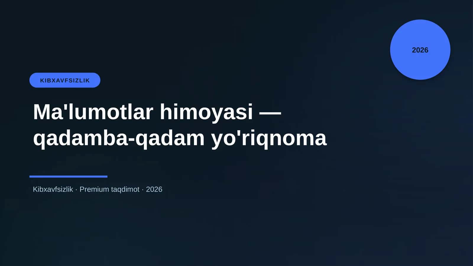 Ma'lumotlar himoyasi — qadamba-qadam yo'riqnoma 1