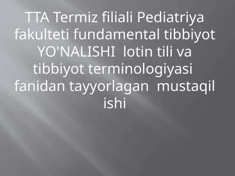 Tibbiyotda lotin-yunon mifologiyalari. Yunon-lotin epigrammalarida tibbiyot va salomatlik. 1