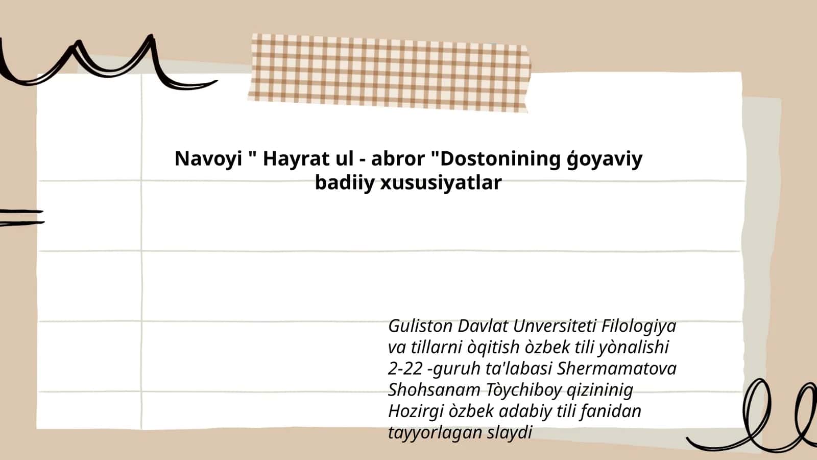 Hayrat ul - abror Dostoni 1