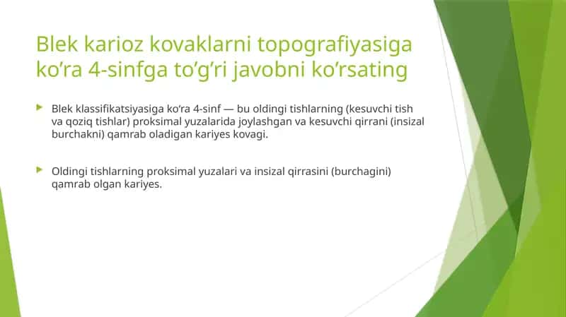 Blek karioz kovaklar 1