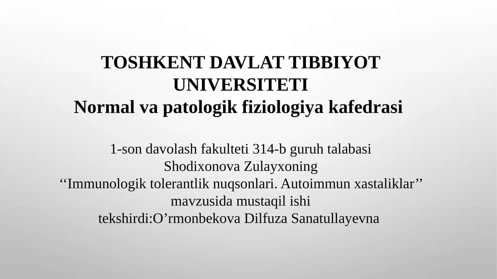 Autoimmun Kasalliklarning Klinik Ko'rinishlari 1
