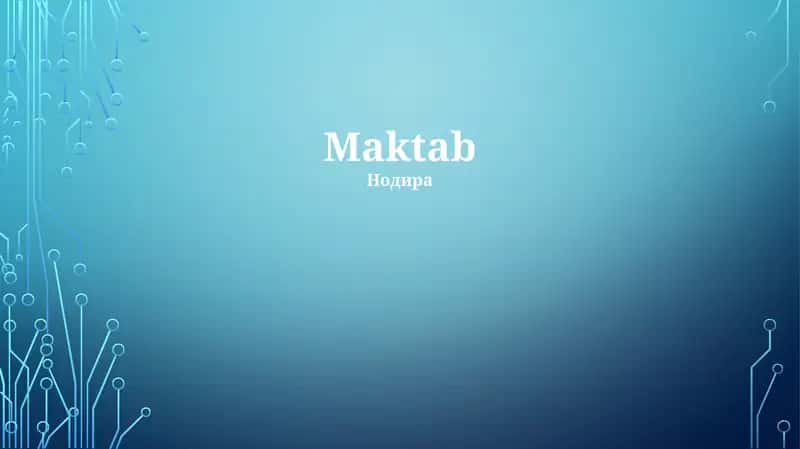 Maktab 1