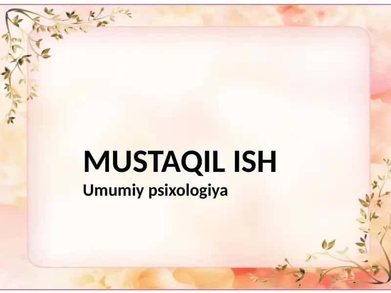 diqqat ko'lami, diqqat taqsimlanishi va shaxsdagi diqqatning rivojlanishi haqida ma'lumotlar. 1