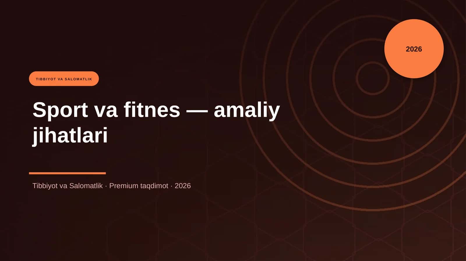 Sport va fitnes — amaliy jihatlari 1