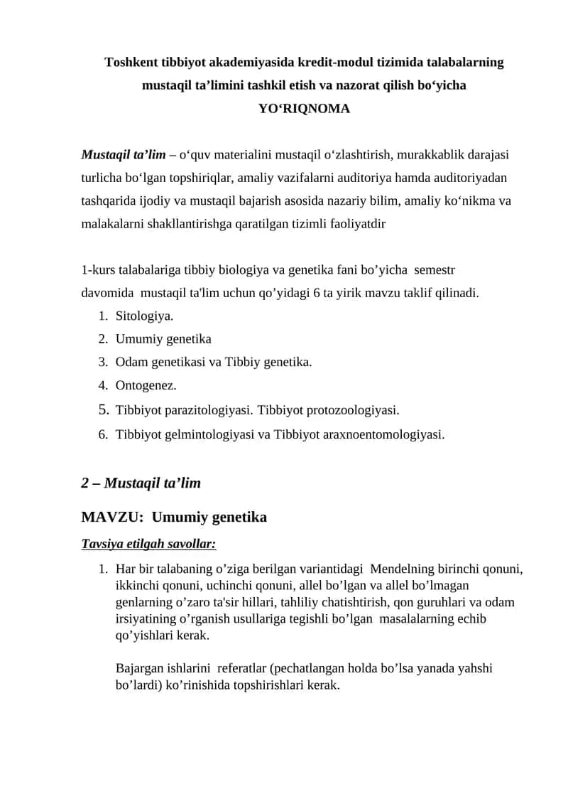 Umumiy genetika 1