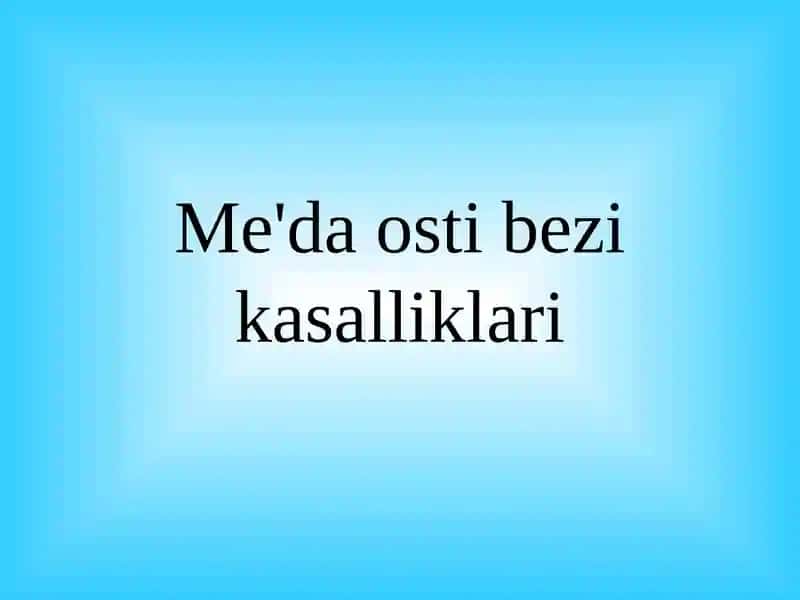 O‘tkir pankreatitni diagnostikasi va davolash