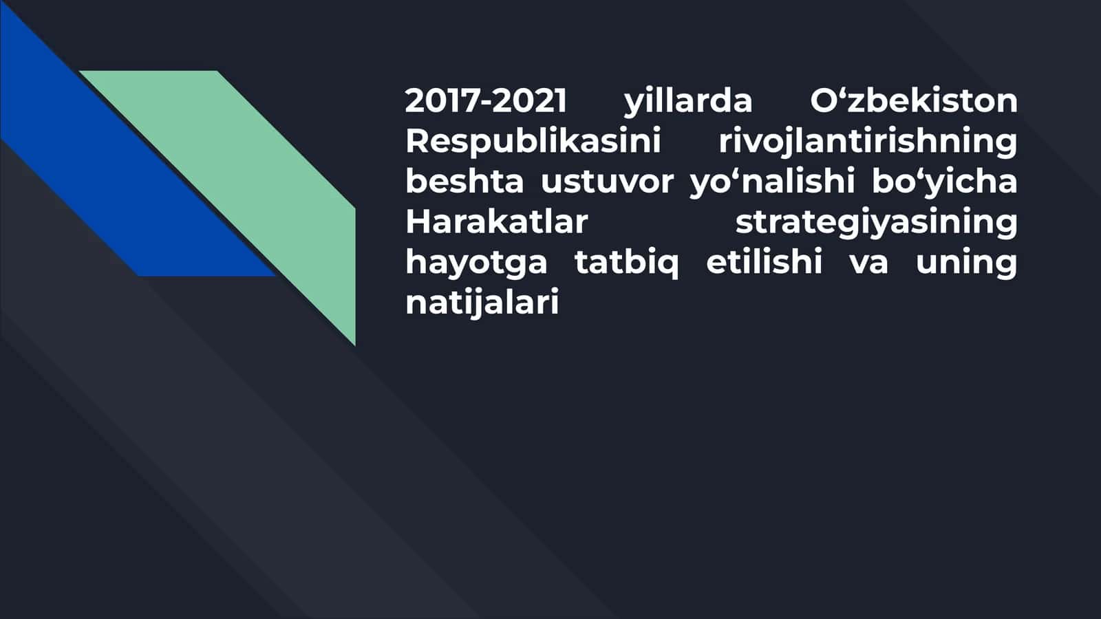 Harakatlar strategiyasi 1