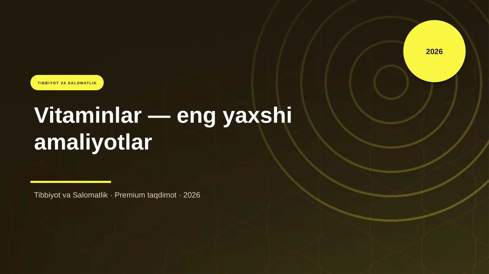 Vitaminlar — eng yaxshi amaliyotlar 1