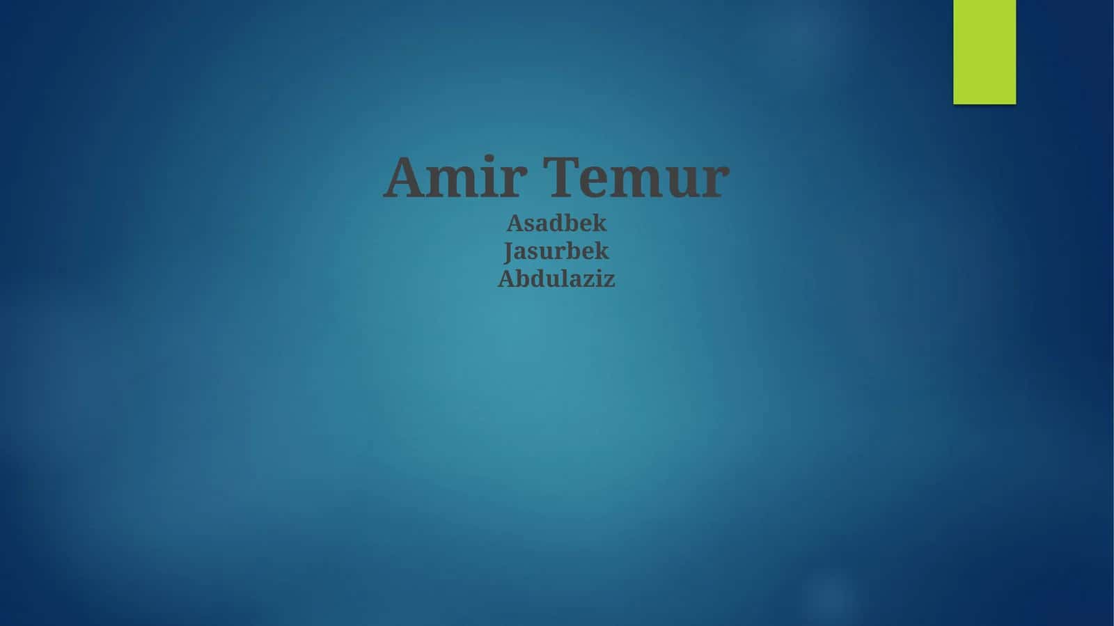 Amir Temur 1