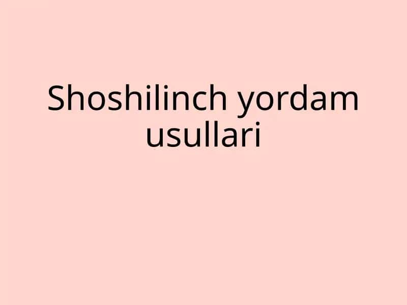 Tez tibbiy yordam 1