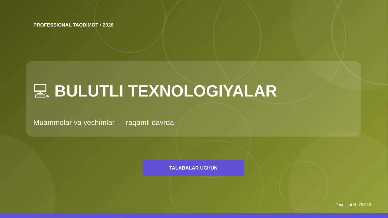 Bulutli texnologiyalar 1