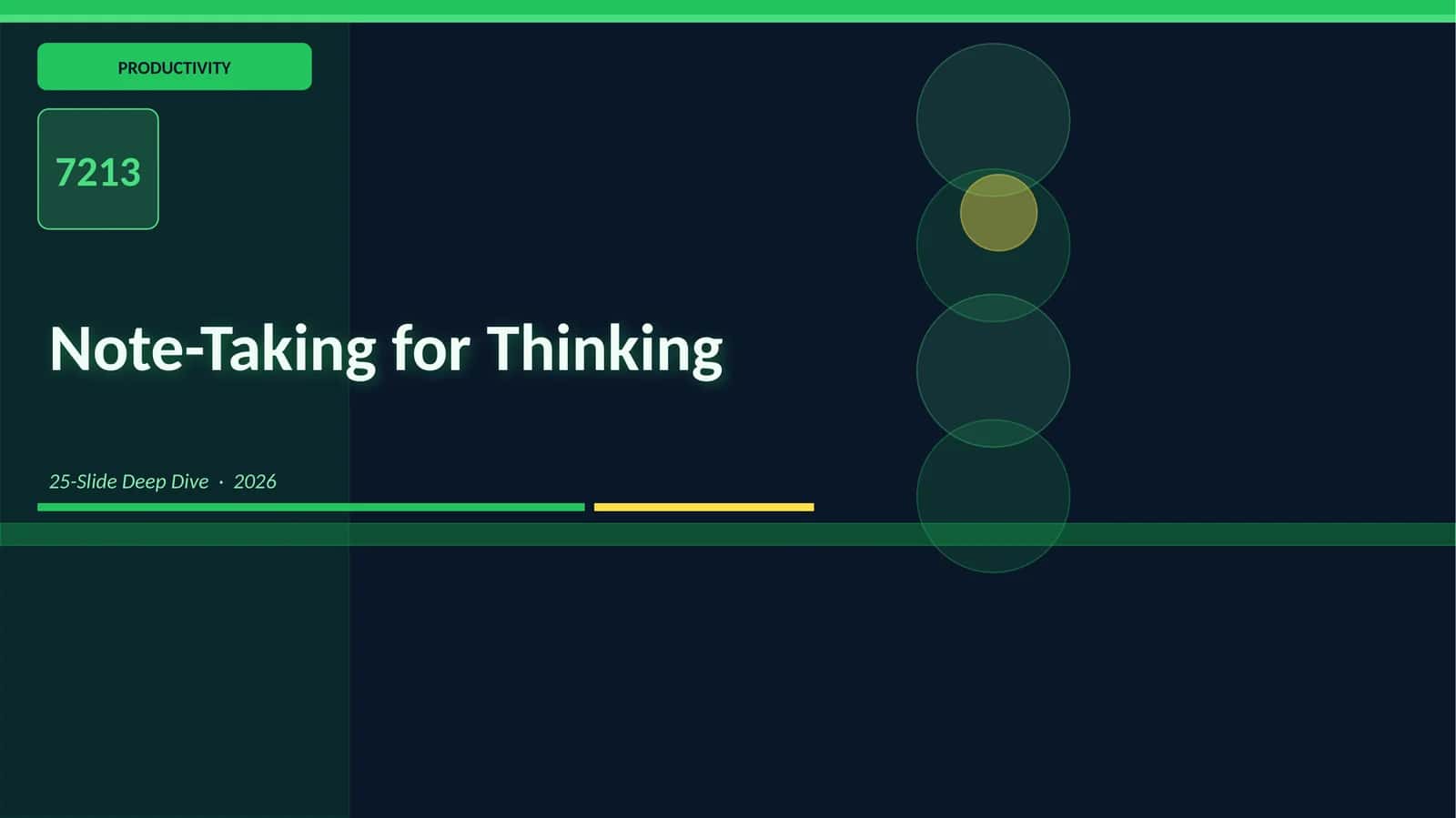 Note-Taking for Thinking 1