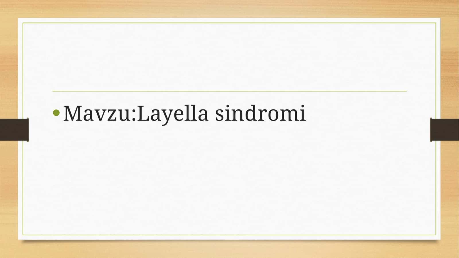 Layellasindromi 1