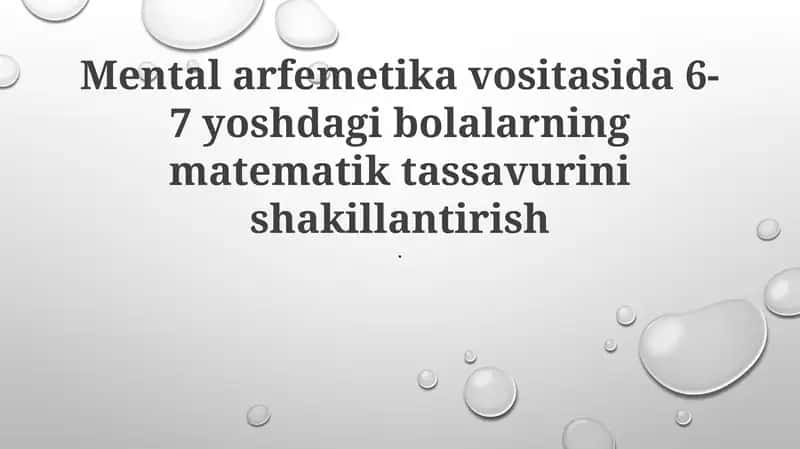 Mental arfemetika 1