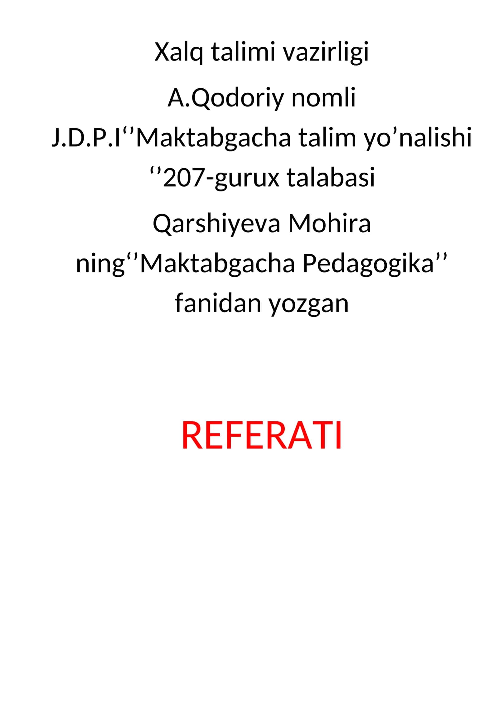 Ta’lim Tarbiyaning Zamonaviy Shakllari 1