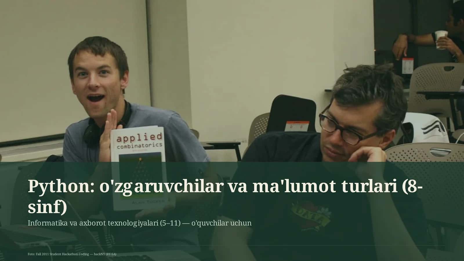 Python: o'zgaruvchilar va ma'lumot turlari (8-sinf) 1