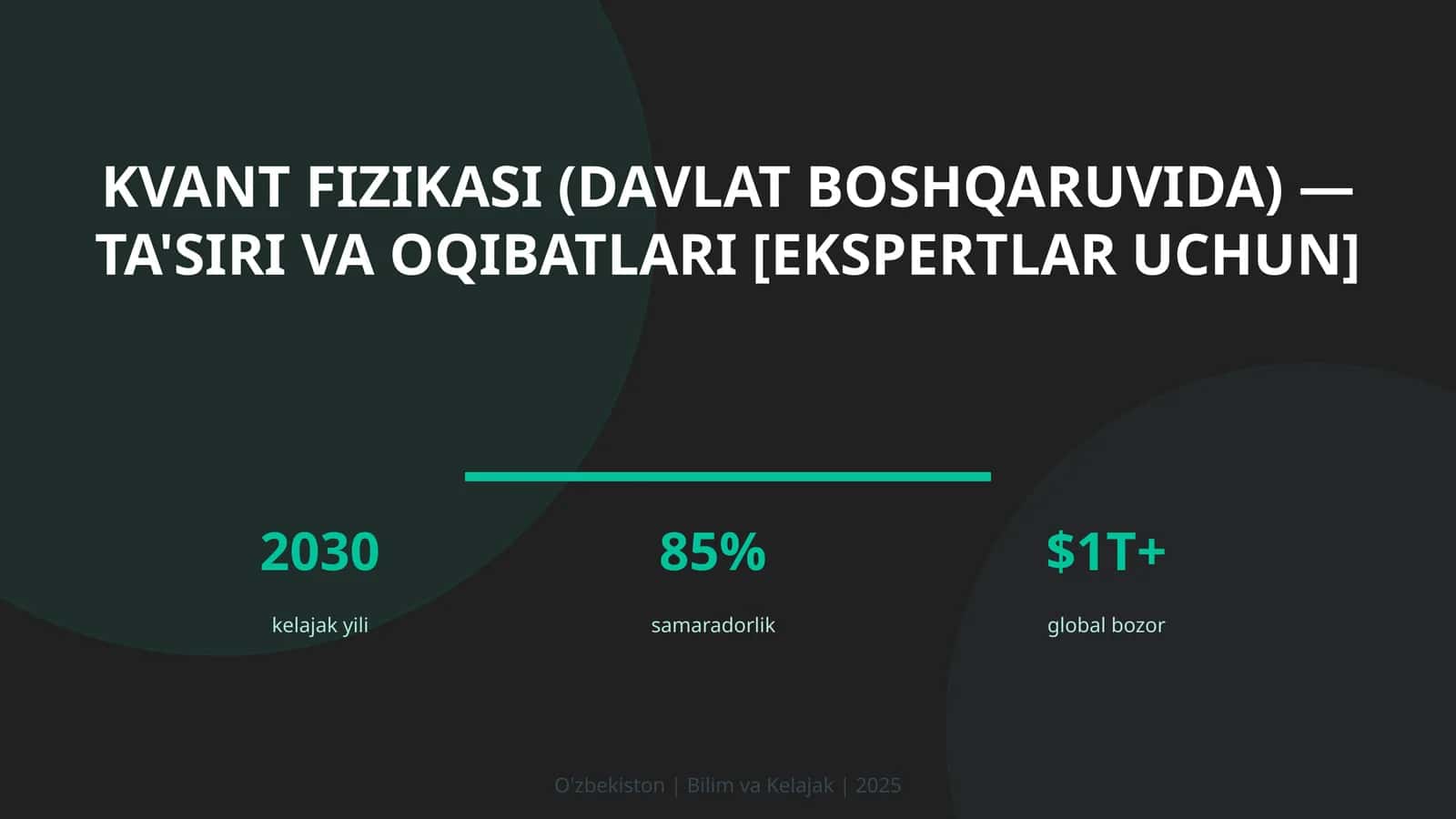 Kvant fizikasi (davlat boshqaruvida) — ta'siri va oqibatlari [ekspertlar uchun] 1