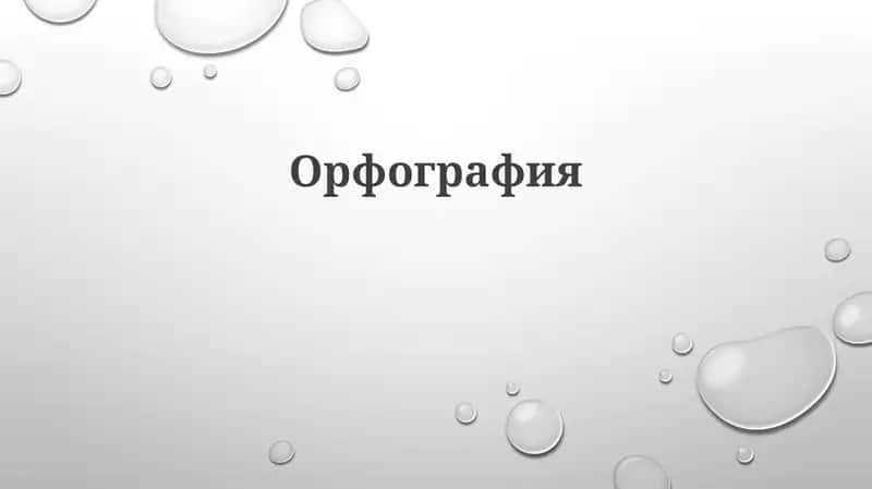 Орфография 1