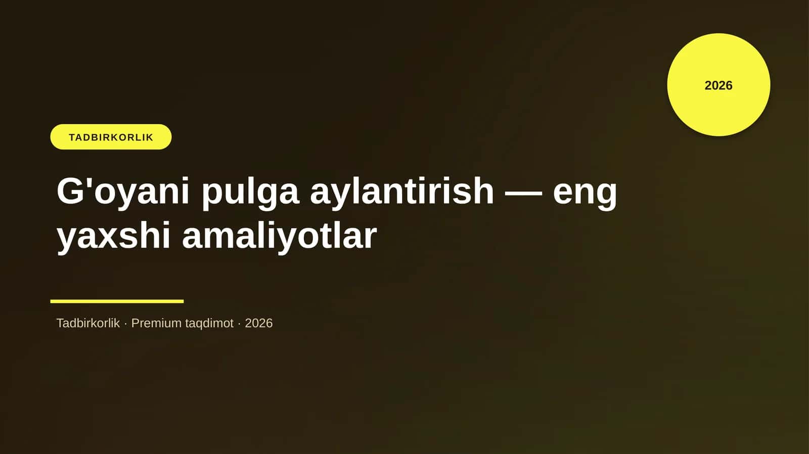 G'oyani pulga aylantirish — eng yaxshi amaliyotlar 1