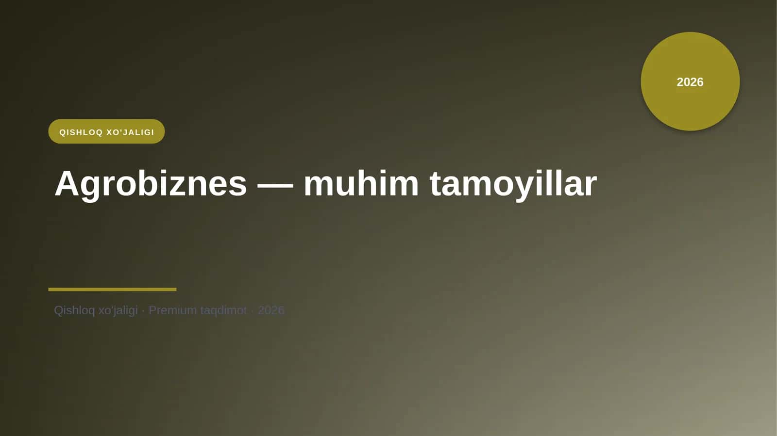 Agrobiznes — muhim tamoyillar 1