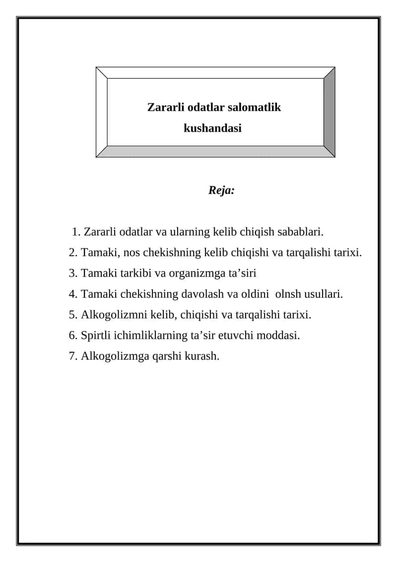 Zararli odatlar salomatlik kushandasi 1