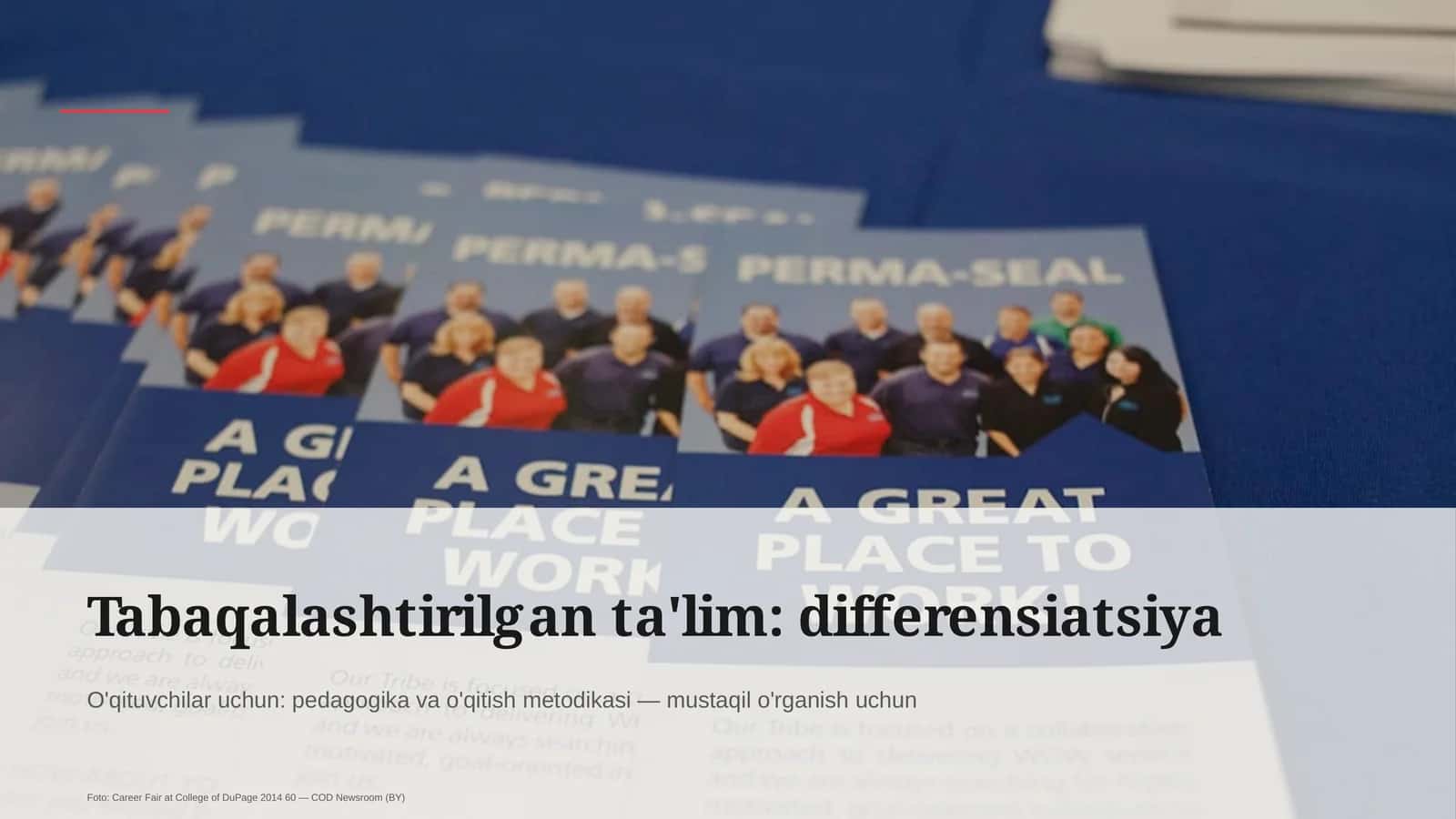 Tabaqalashtirilgan ta'lim: differensiatsiya 1
