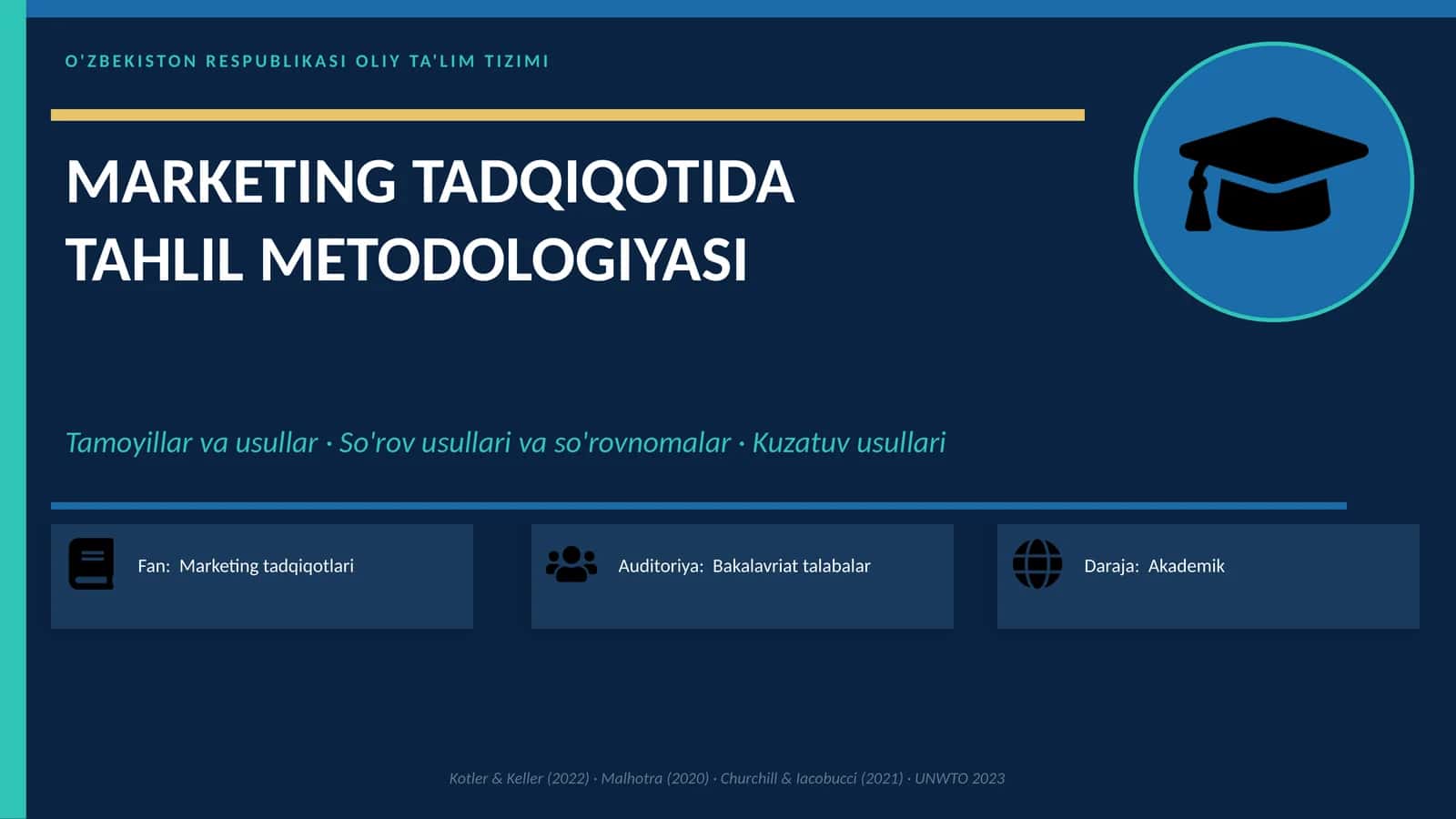 MARKETING TADQIQOTIDA TAHLIL METODOLOGIYASI 1