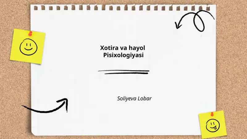 Xotira va hayol Pisixologiyasi 1