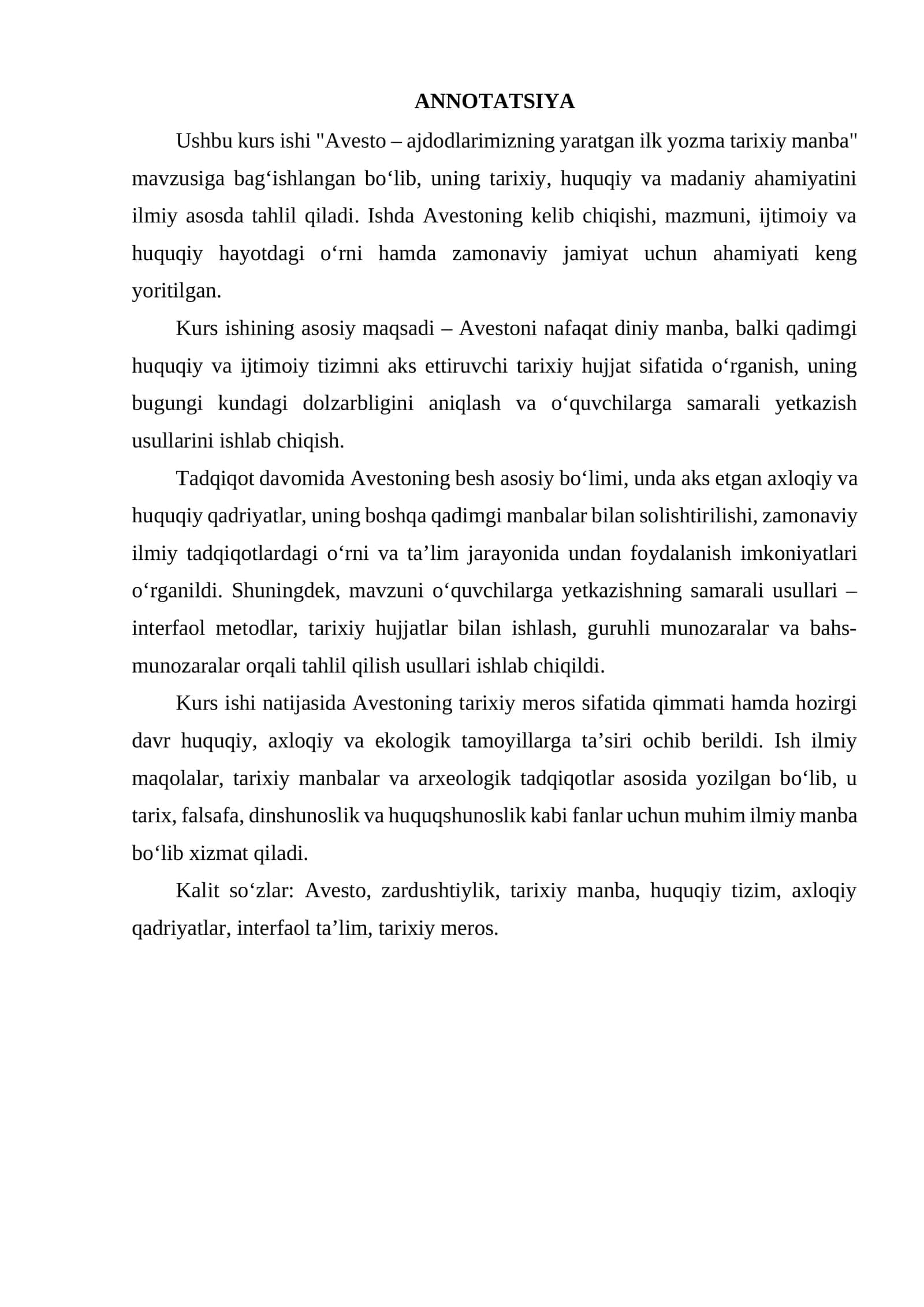Avesto – ajdodlarimizning yaratgan ilk yozma tarixiy manba 1