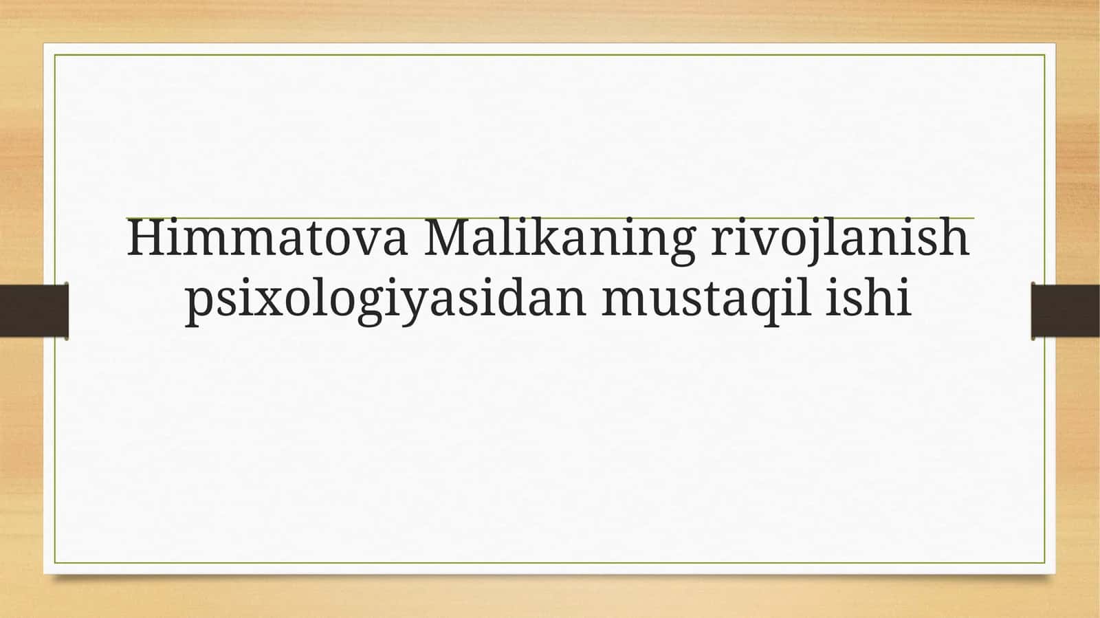 Maktabgacha Yosh Davri 1