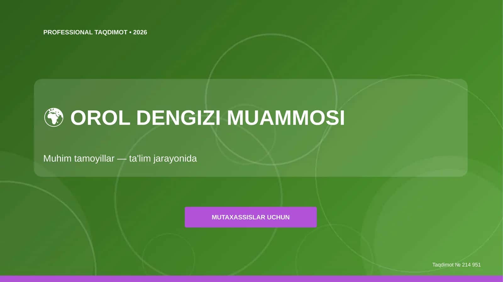 OROL DENGIZI MUAMMOSI 1