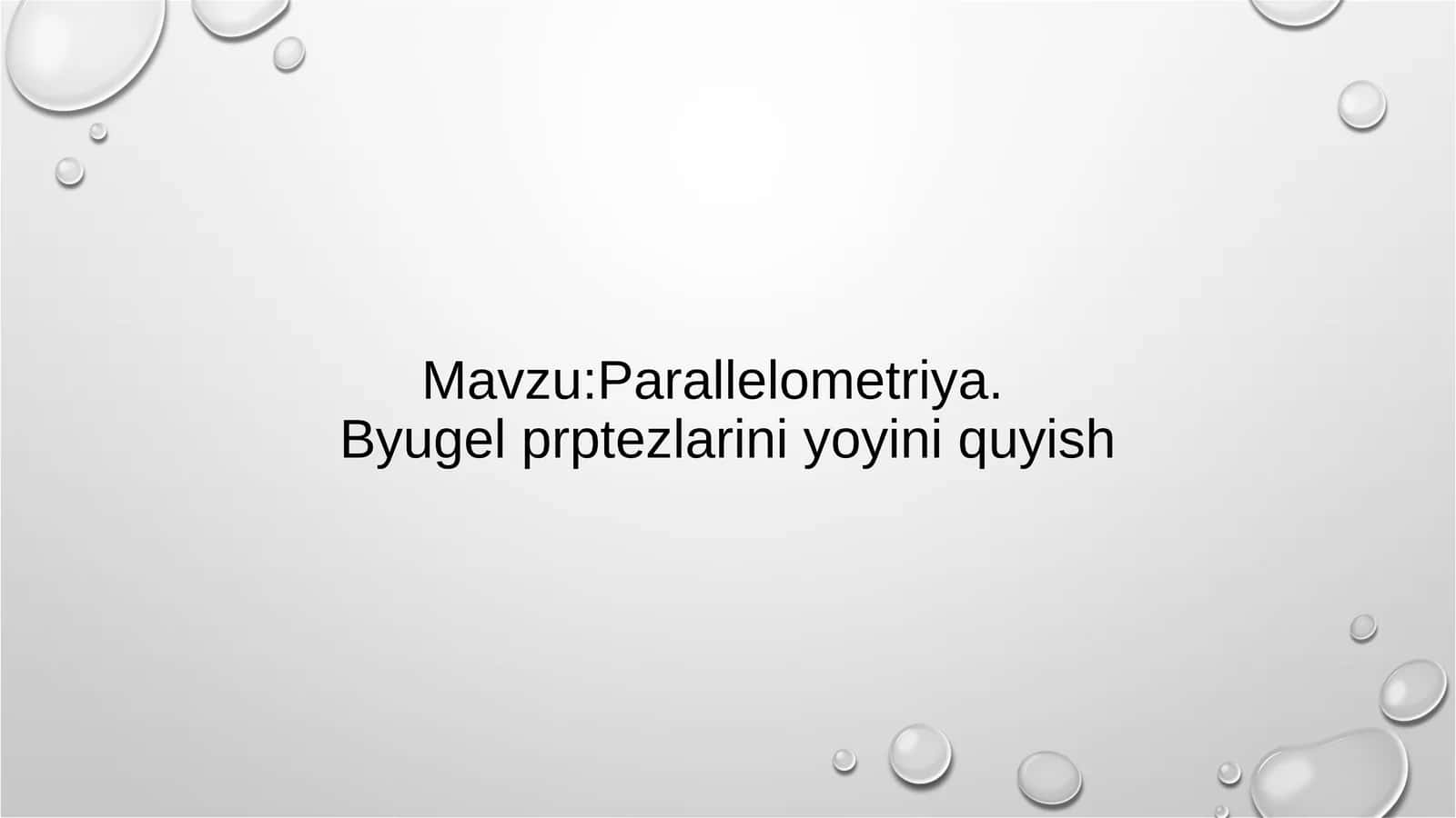 Parallelometriya 1