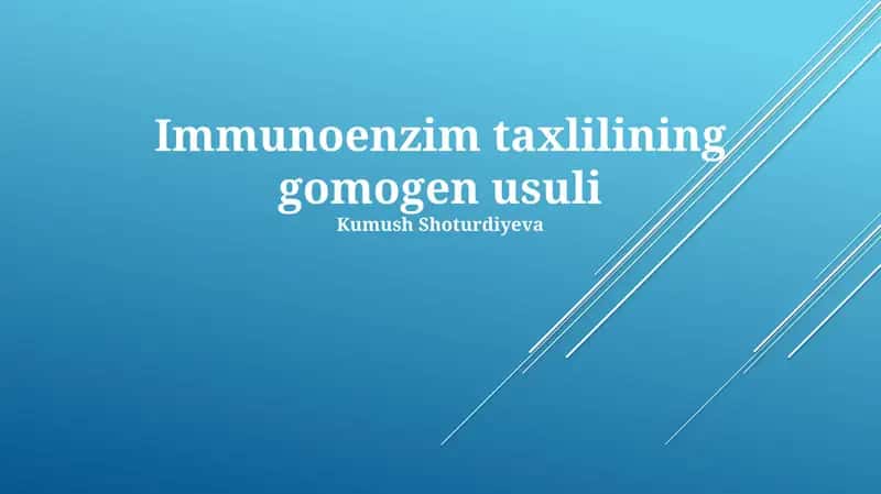 Immunoenzim taxlilining gomogen usuli 1