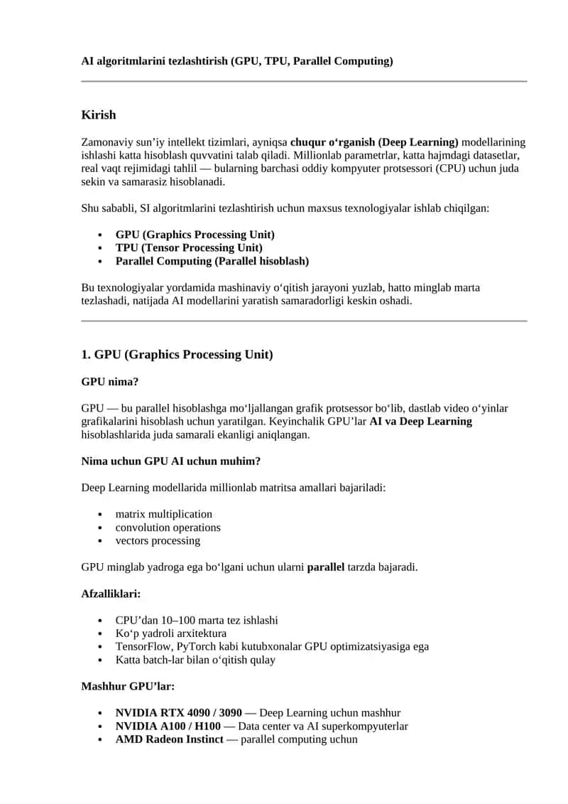 GPU (Graphics Processing Unit) 1