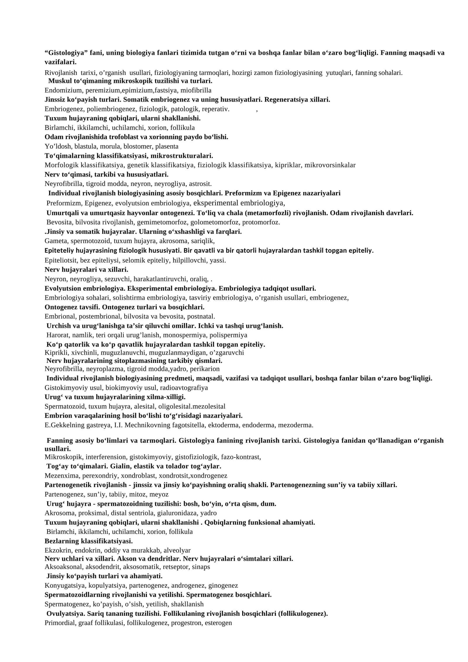 Gistologiya fanlari 1