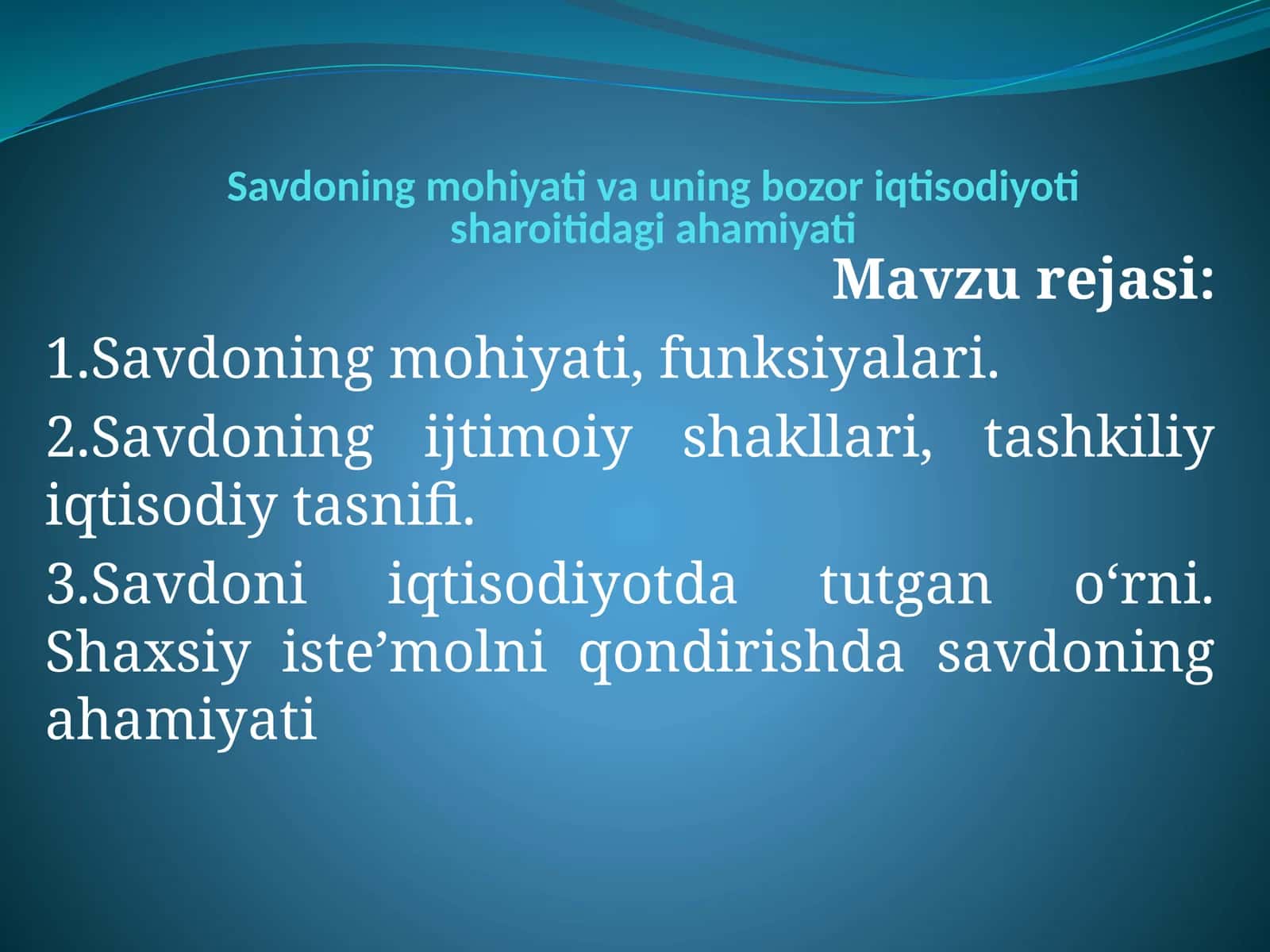 Savdo 1