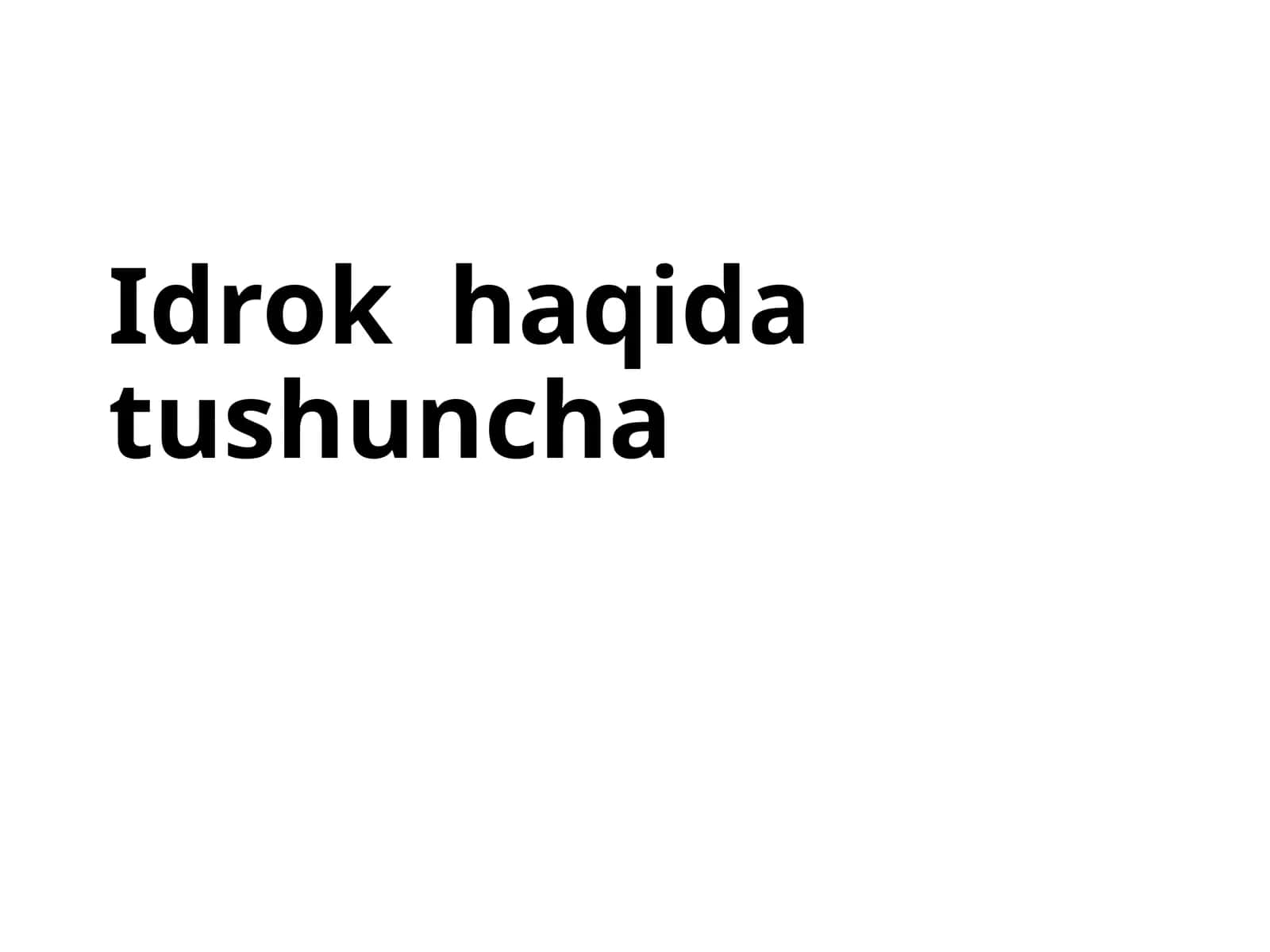 Idrokhaqidatushuncha 1