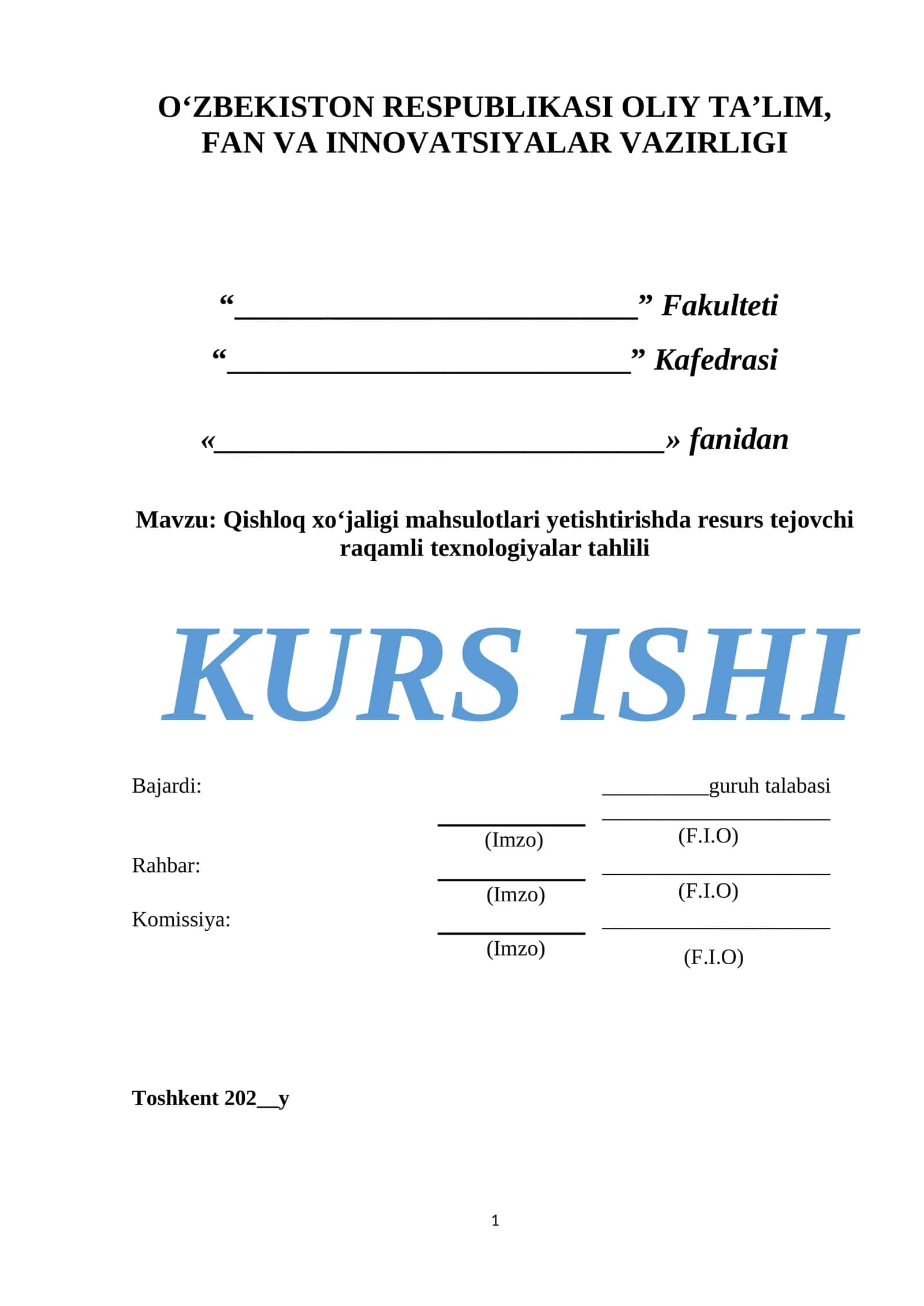 Qishloq xo‘jaligi mahsulotlari yetishtirishda resurs tejovchi raqamli texnologiyalar tahlili 1