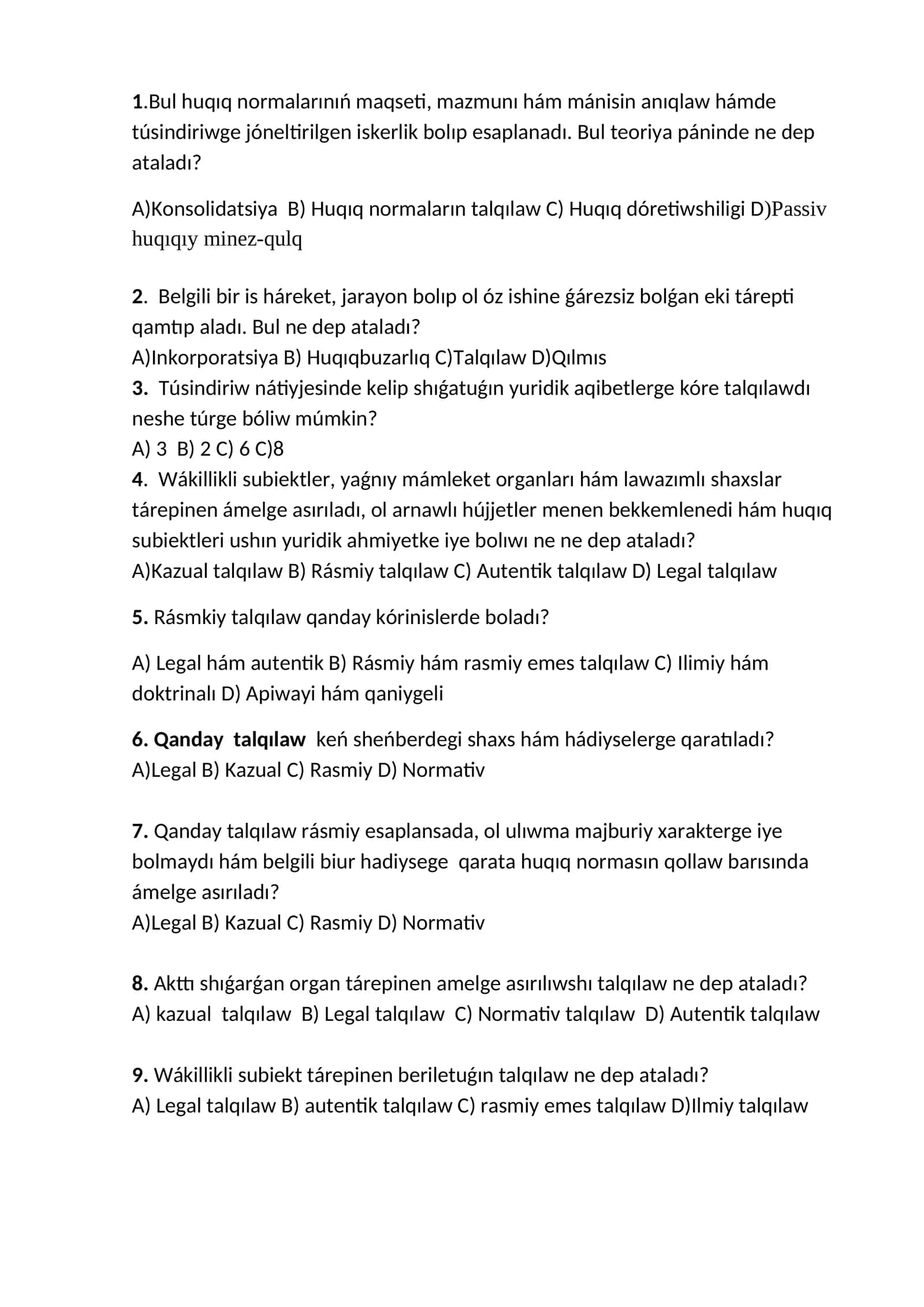 Huqıq normaların talqılaw 1
