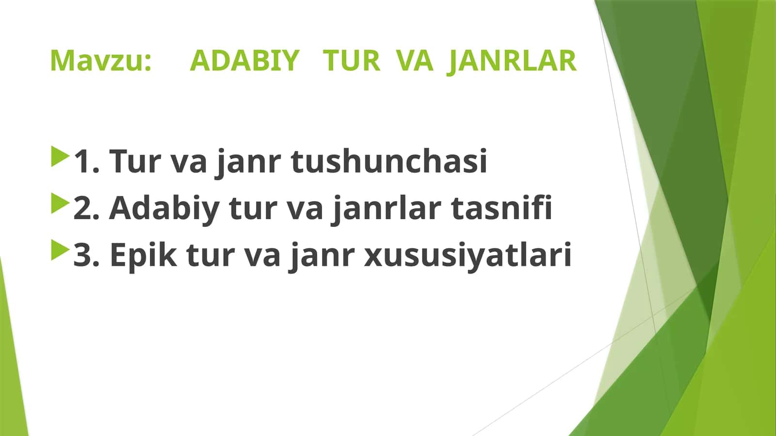 ADABIY TUR VA JANRLAR 1