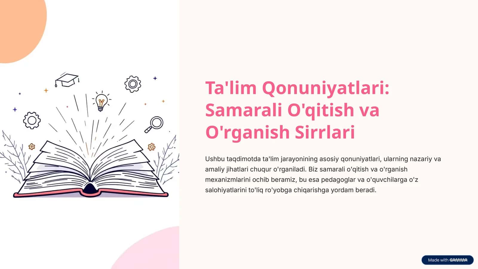 Ta'lim Qonuniyatlari: Samarali O'qitish va O'rganish Sirrlari 1