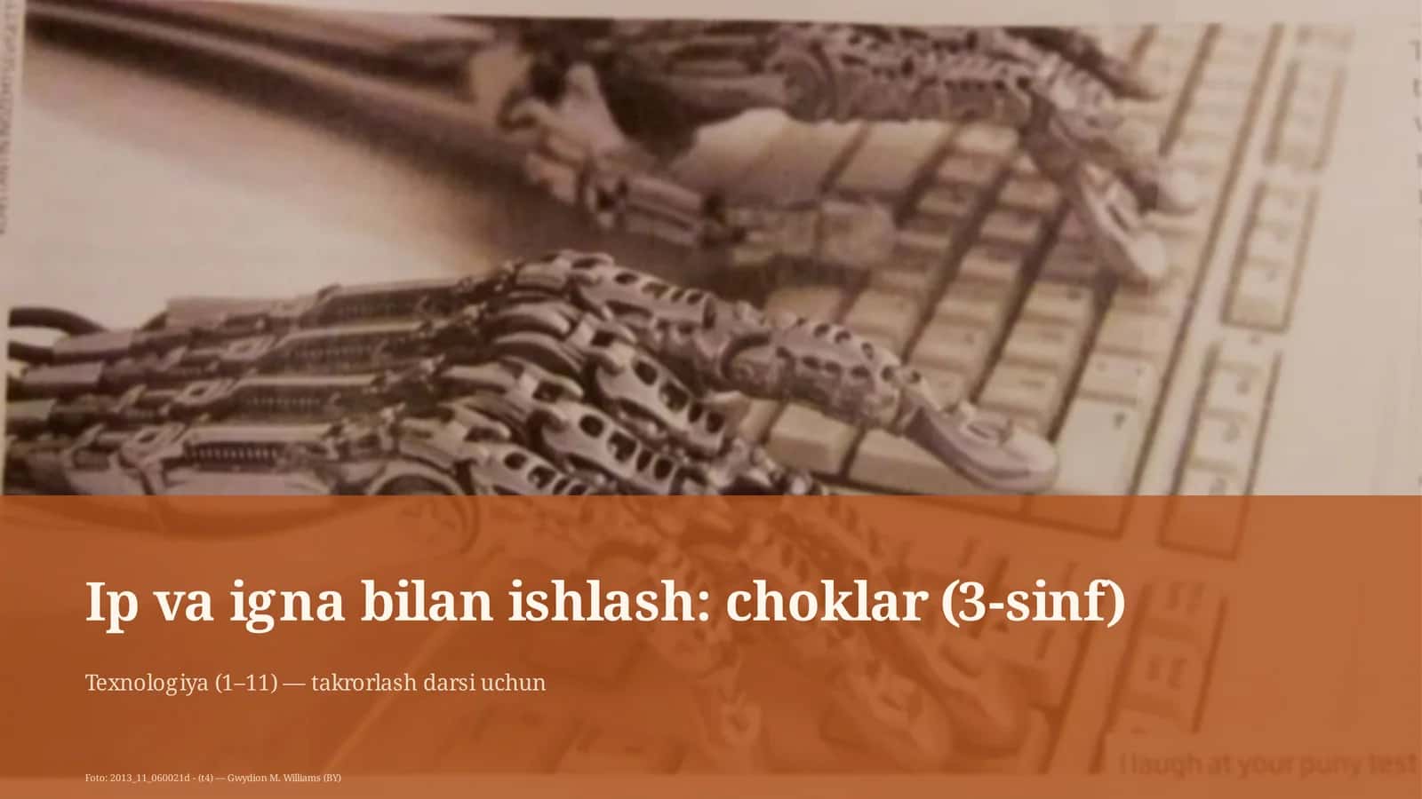 Ip va igna bilan ishlash: choklar (3-sinf) 1