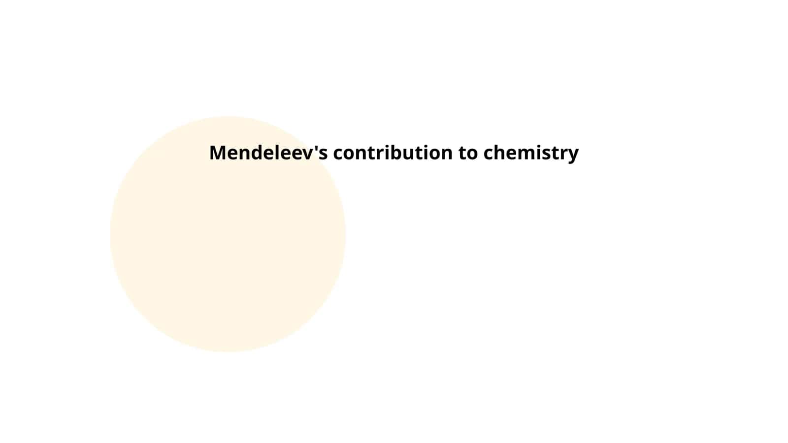 Mendeleev's contribution to chemistry 1