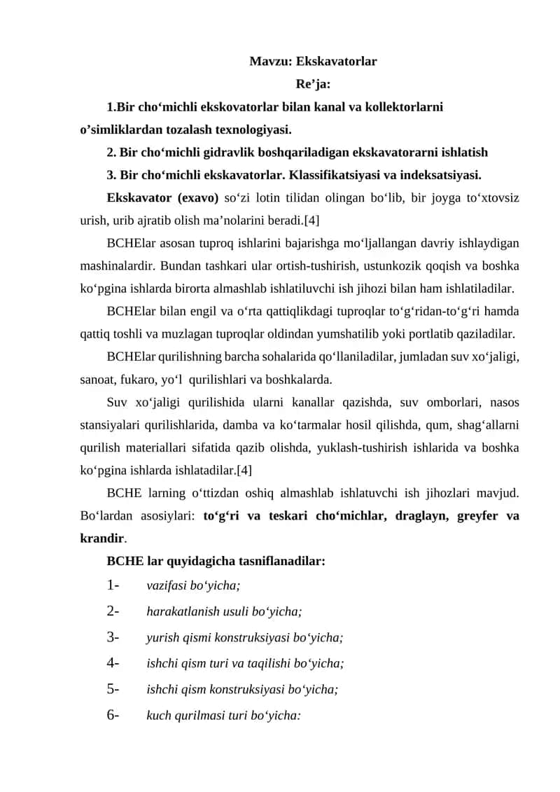 Ekskavatorlar 1