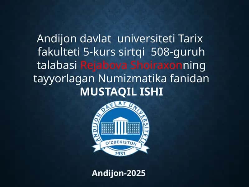 Somoniylar davri tangalari 1