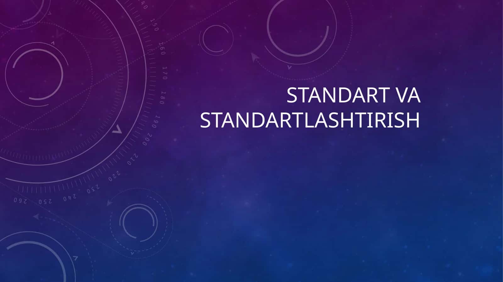 Standart va standartlashtirish 1