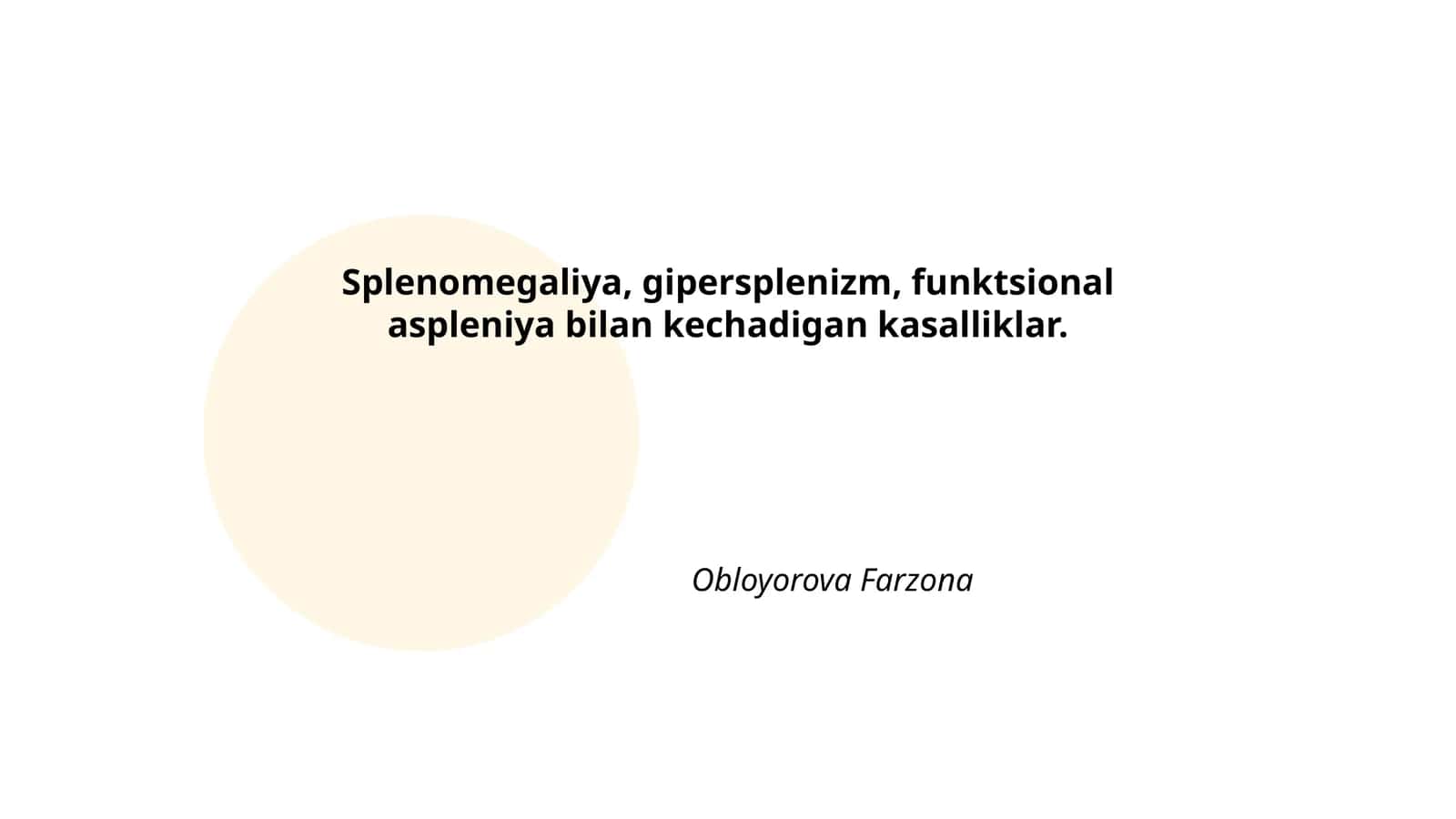 Splenomegaliya sabablari 1