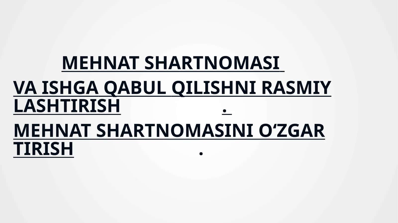 Mehnatshartnomasi 1